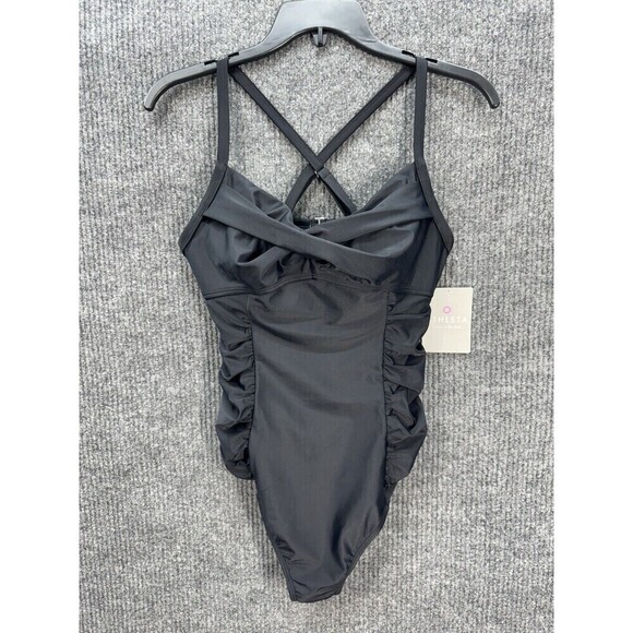 Athleta Other - Athleta Twister Swimsuit One Piece Womens 36 B/C Black Underwire Ruched Side NEW